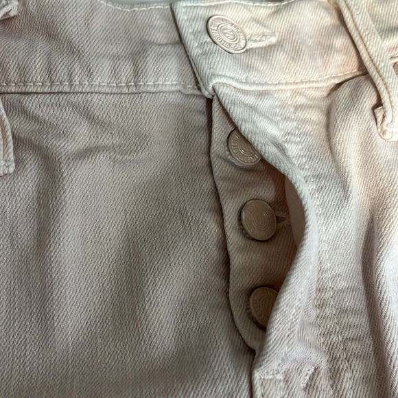 Mother Superior The Vagabond Mini Fray Denim Skirt in Soft Pink - Size 24 - Picture 5 of 12